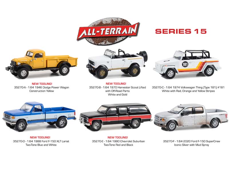 All Terrain Series 14 - 6-Piece Set - 1:64 Model Cars by Greenlight - The  Baseball Card King, Inc.
