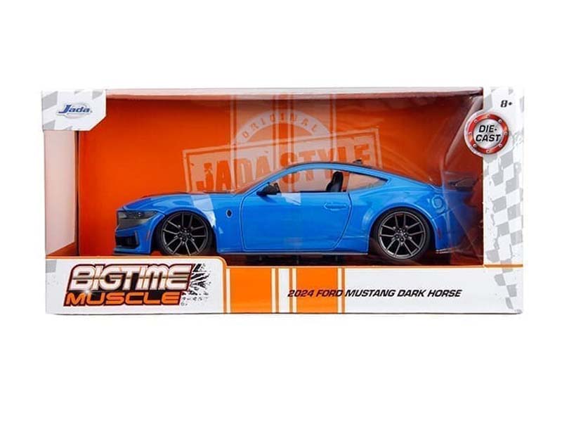 2024 Ford Mustang Dark Horse – Blue (Bigtime Muscle) Diecast 1:24 Scale Model - Jada 35276