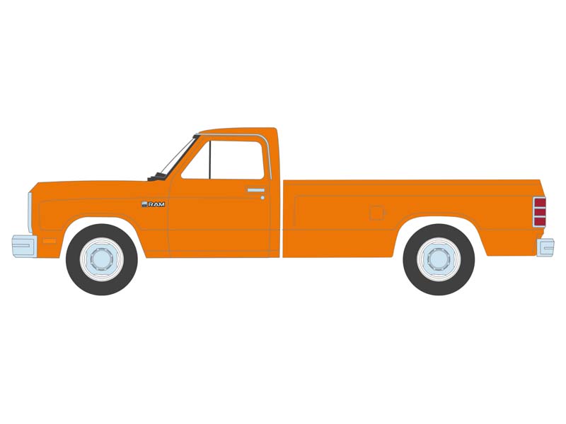 1982 Dodge Ram D-250 – DOT Orange (Blue Collar Collection Series 13) Diecast 1:64 Model - Greenlight 35280C