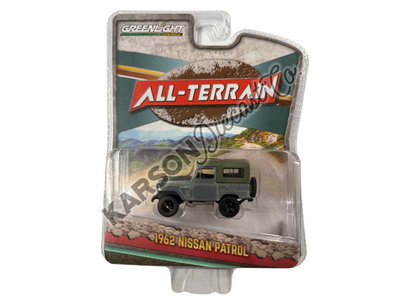 CHASE 1962 Nissan Patrol - Matte Olive Green (All-Terrain Series 16) Diecast 1:64 Scale Model - Greenlight 35290A