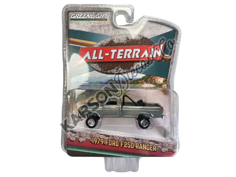 CHASE 1979 Ford F250 Ranger Lifted w/ Rollbar Tire- Gold Metallic (All-Terrain Series 16) Diecast 1:64 Scale Model - Greenlight 35290D