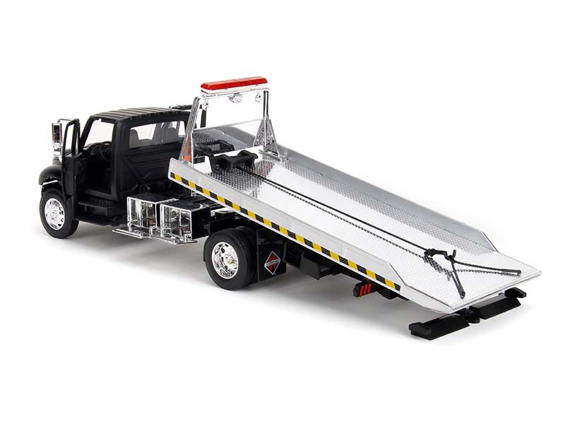 International DuraStar 4400 Flat Bed – Matte Black Diecast 1:24 Scale Model - Jada 35851