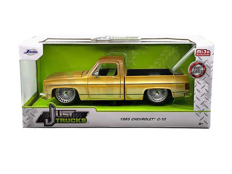 PRE-ORDER 1985 Chevrolet C10 Pickup w/ Daytona Wire Wheels – Patina Rust (Just Trucks) Diecast 1:24 Scale Model - Jada 35860