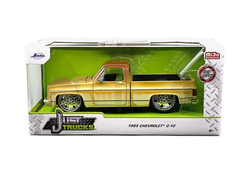 1985 Chevrolet C10 Pickup w/ JD3 Wheels – Patina Rust (Just Trucks) Diecast 1:24 Scale Model - Jada 35861