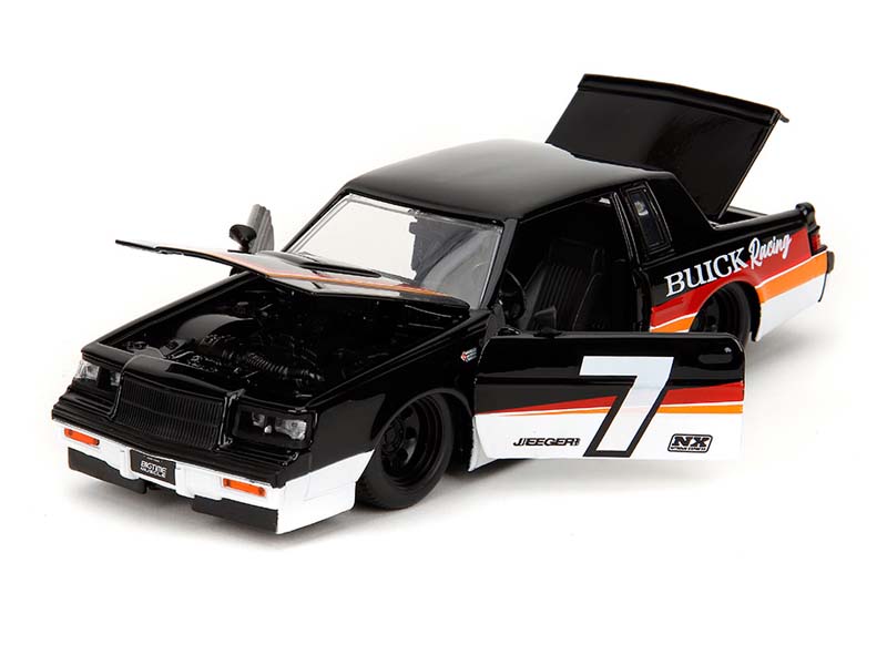 1987 Buick Grand National – Black / White (Bigtime Muscle) Diecast 1:24 Scale Model - Jada 35864