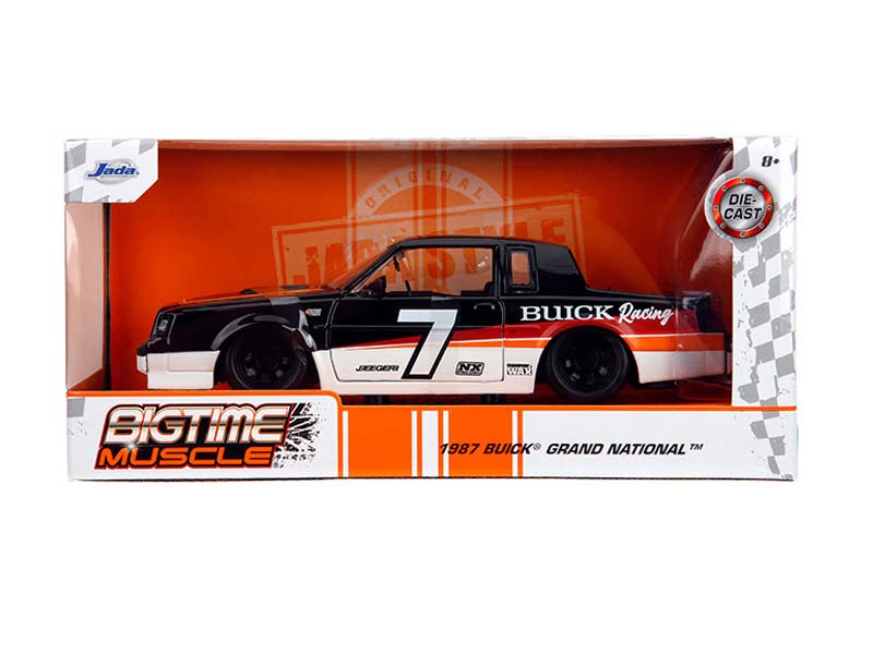 1987 Buick Grand National – Black / White (Bigtime Muscle) Diecast 1:24 Scale Model - Jada 35864