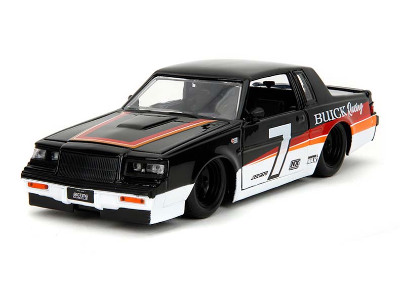 1987 Buick Grand National – Black / White (Bigtime Muscle) Diecast 1:24 Scale Model - Jada 35864