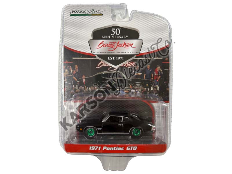 CHASE 1971 Pontiac GTO - Starlight Black (Barrett-Jackson ‘Scottsdale Edition’ Series 13) Diecast 1:64 Scale Model - Greenlight 37300F