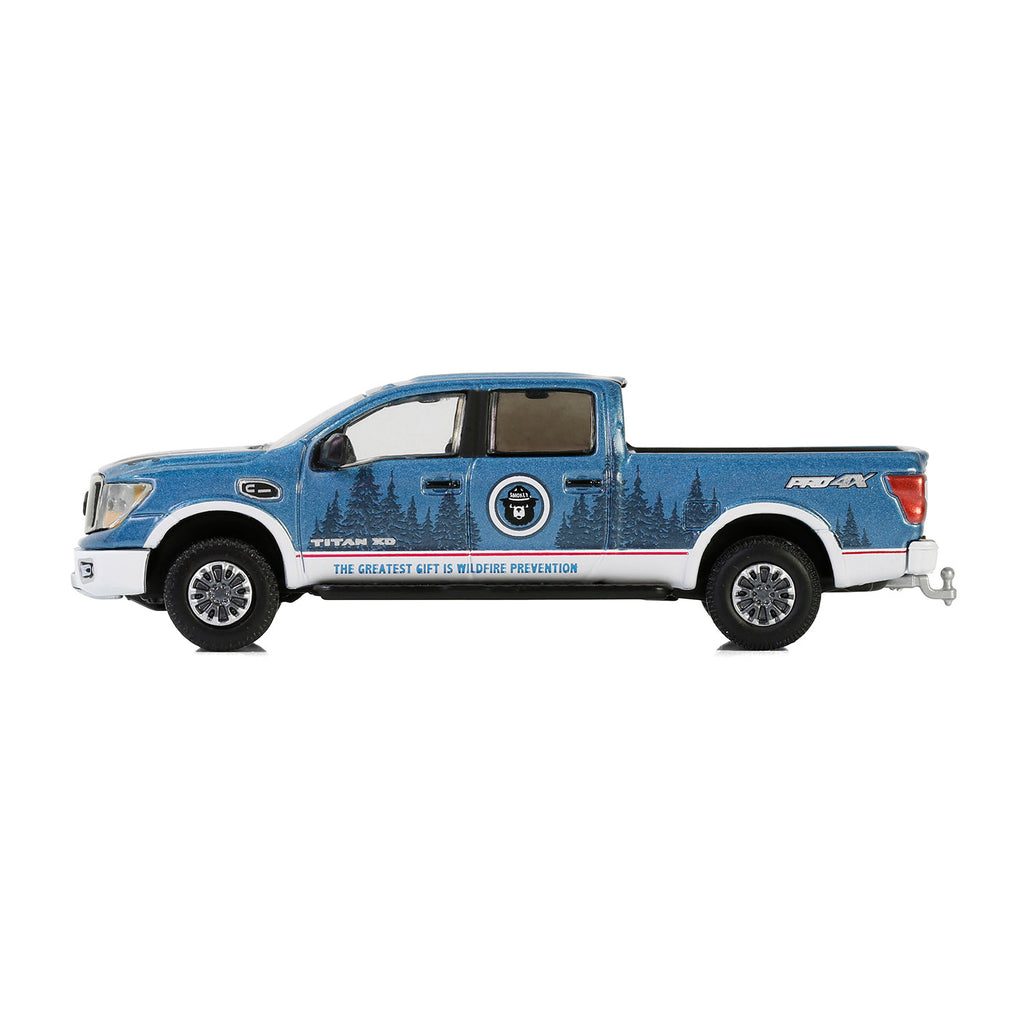 2019 Nissan Titan XD Pro-4X - The Greatest Gift is Wildfire Prevention (Smokey Bear Series 4) Diecast 1:64 Scale Model - Greenlight 38070F