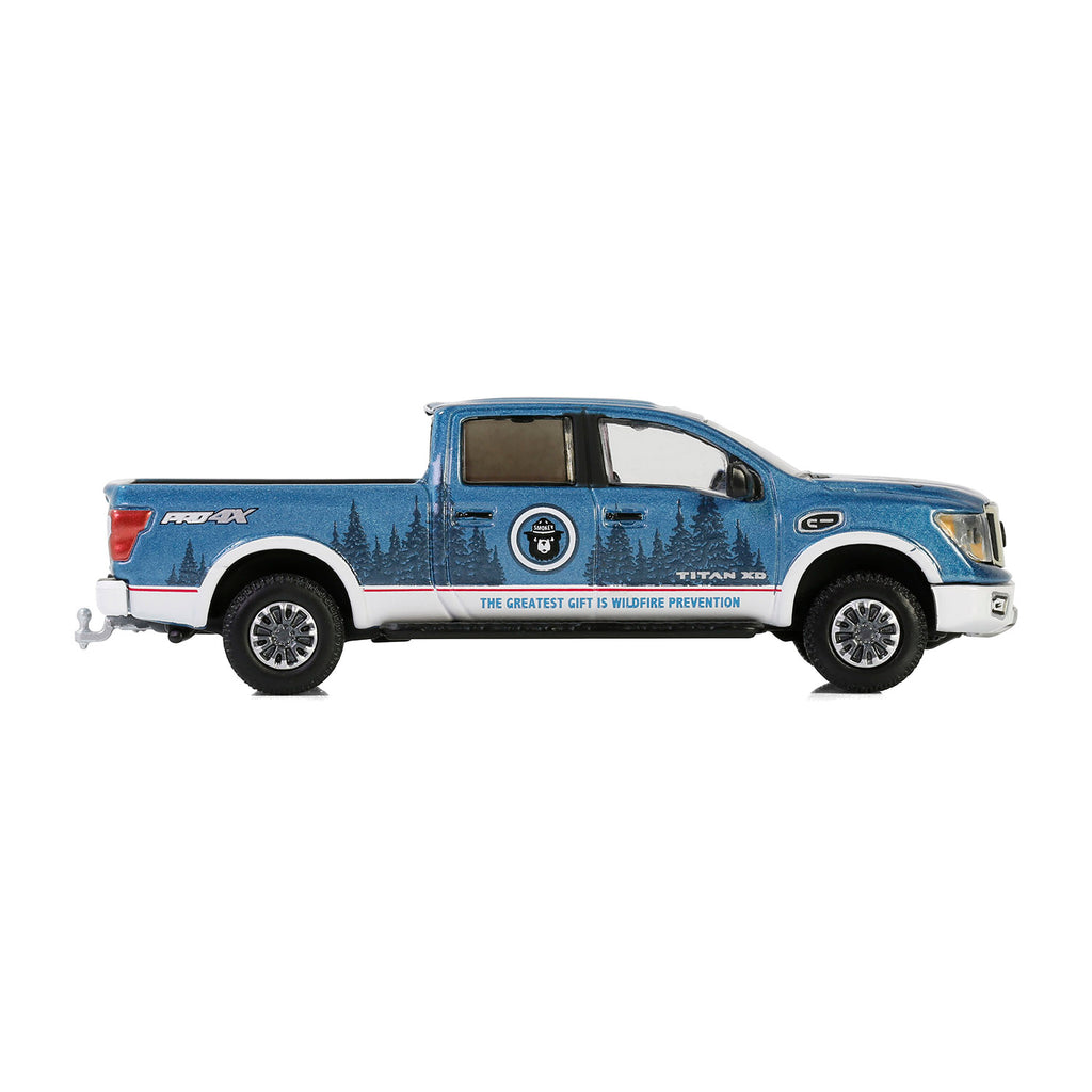 2019 Nissan Titan XD Pro-4X - The Greatest Gift is Wildfire Prevention (Smokey Bear Series 4) Diecast 1:64 Scale Model - Greenlight 38070F