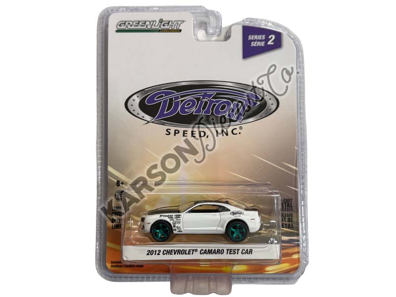 CHASE 2012 Chevrolet Camaro Test Car - White Monster (Detroit Speed, Inc) Series 2 Diecast 1:64 Scale Model Car - Greenlight 39070F