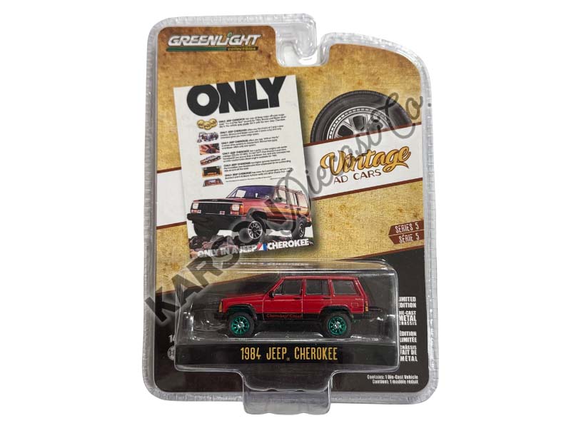 CHASE 1984 Jeep Cherokee Chief - Only In A Jeep Cherokee (Vintage Ad Cars) Series 5 Diecast 1:64 Scale Model - Greenlight 39080F