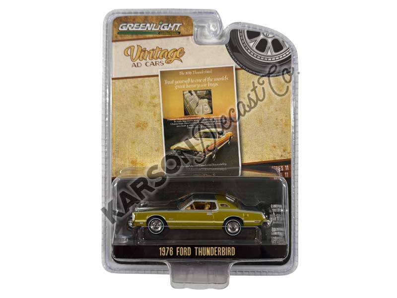 CHASE 1976 Ford Thunderbird - Treat Yourself to One of the World's Great Luxury Car Buys (Vintage Ad Cars Series 11) Diecast 1:64 Scale Model - Greenlight 39150E