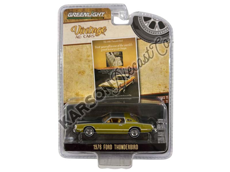 CHASE 1976 Ford Thunderbird - Treat Yourself to One of the World's Great Luxury Car Buys (Vintage Ad Cars Series 11) Diecast 1:64 Scale Model - Greenlight 39150E