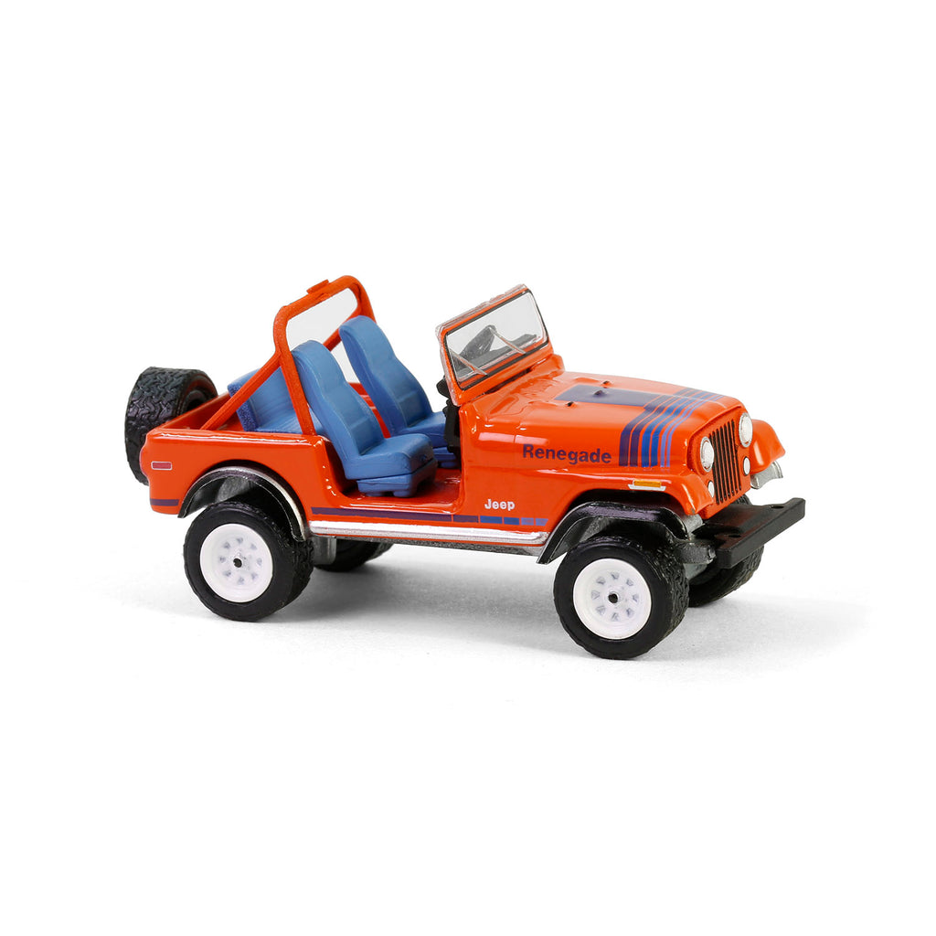 1979 Jeep CJ-7 Renegade - We Build 'em Tough Because you Play Rough (Vintage Ad Cars Series 11) Diecast 1:64 Scale Model - Greenlight 39150F