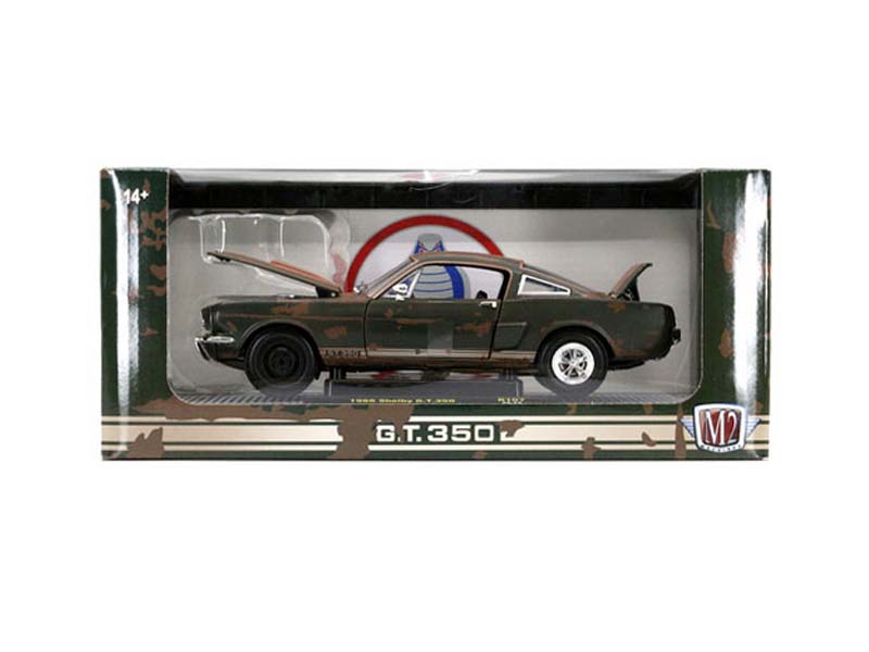 1966 Ford Mustang Shelby GT350 – Dull Rusted Green (Release 107) Diecast 1:24 Scale Model - M2 Machines 40300-107A