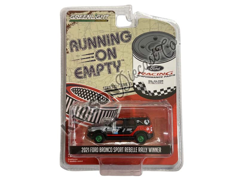 CHASE 2021 Ford Bronco Sport #201 Rebelle Rally Winner - Ford Performance (Running On Empty Series 13) Diecast 1:64 Scale Model - Greenlight 41130F