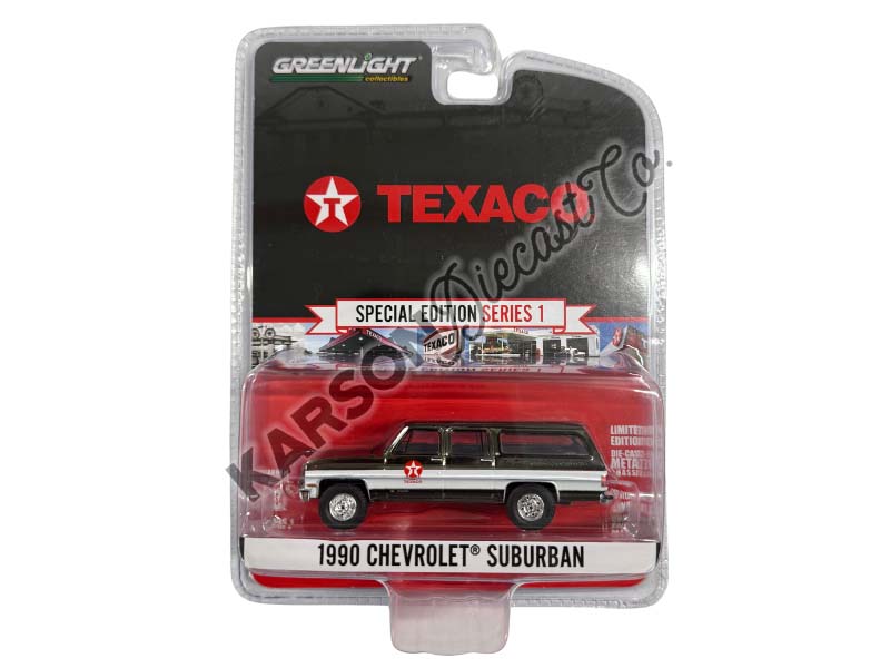 CHASE 1990 Chevrolet Suburban (Texaco Special Edition Series 1) Diecast 1:64 Scale Model - Greenlight 41165E