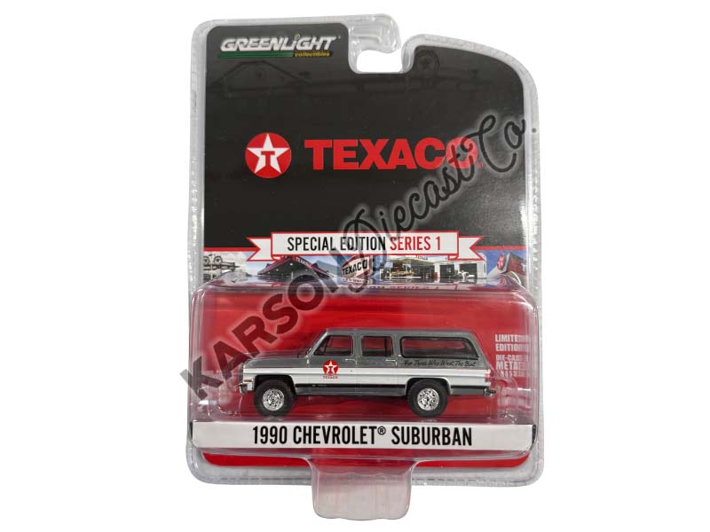 CHASE 1990 Chevrolet Suburban (Texaco Special Edition Series 1) Diecast 1:64 Scale Model - Greenlight 41165E