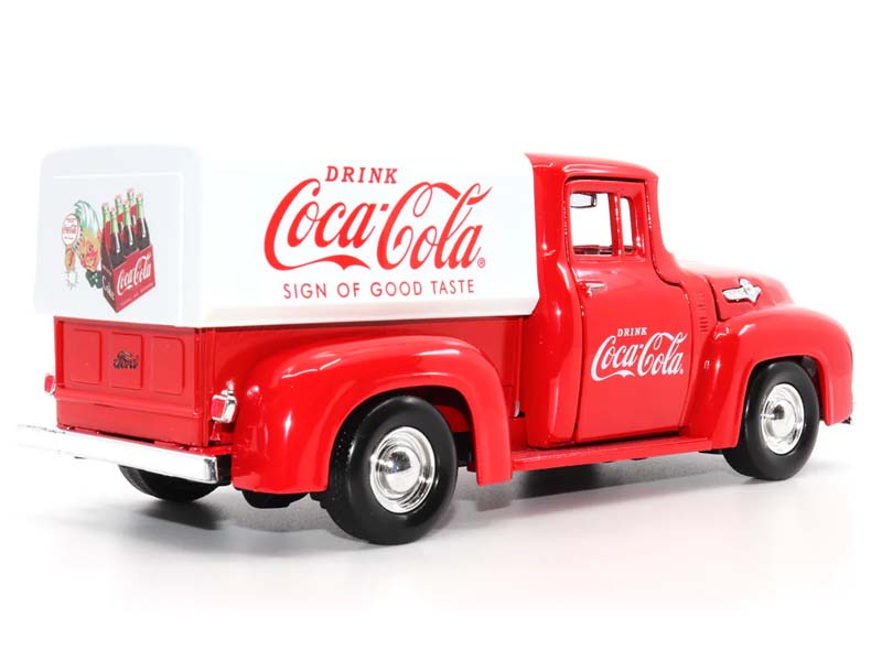 1955 Ford F100 Coca Cola Tarpaulin Diecast 1:24 Scale Model - Motor City Classics 424050