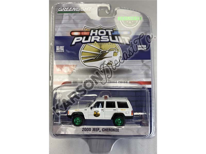 CHASE 2000 Jeep Cherokee (Hot Pursuit) - United States Secret Service Police (Hobby Exclusive) Diecast Scale 1:64 Model - Greenlight 43015A
