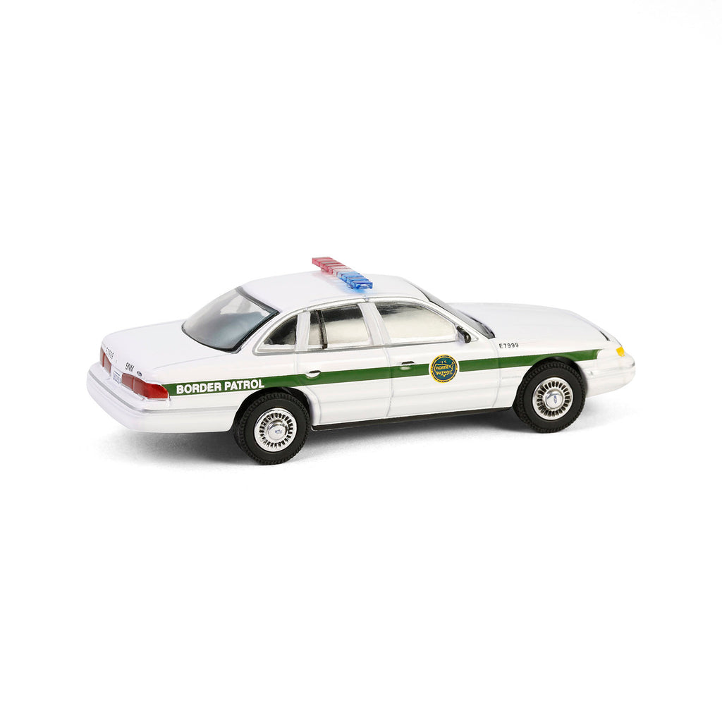 1997 Ford Crown Victoria (Hot Pursuit Special Edition - U.S. Customs and Border Patrol) Diecast 1:64 Scale Model - Greenlight 43035C