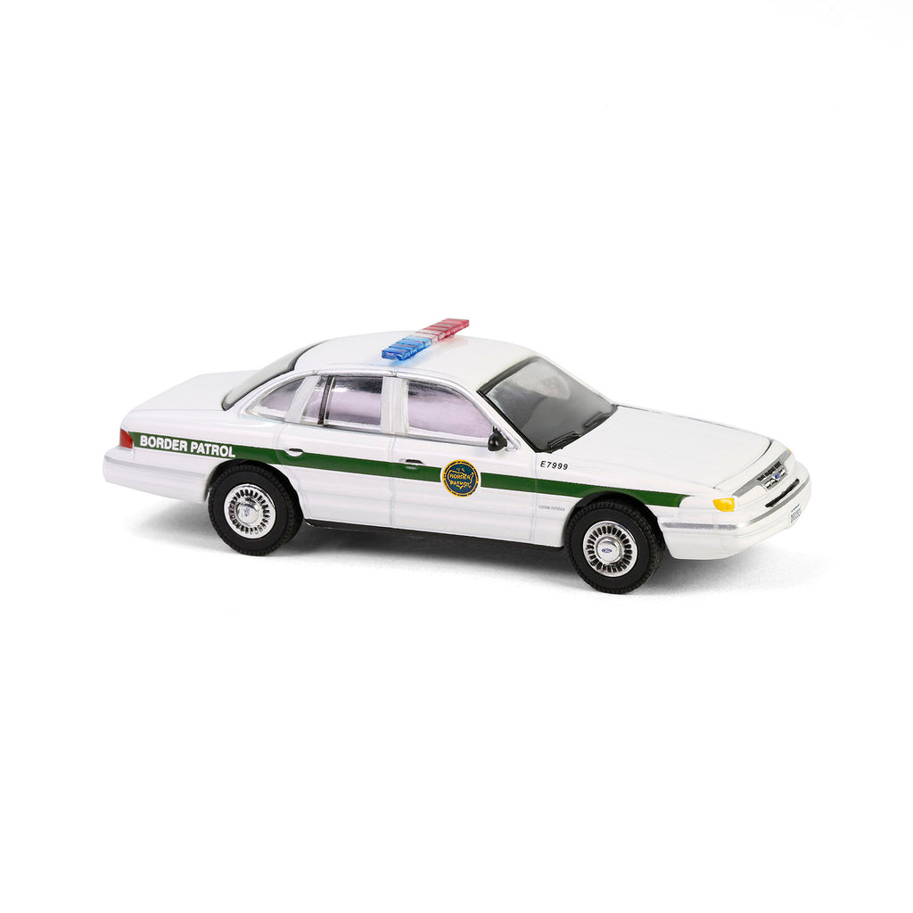 1997 Ford Crown Victoria (Hot Pursuit Special Edition - U.S. Customs and Border Patrol) Diecast 1:64 Scale Model - Greenlight 43035C