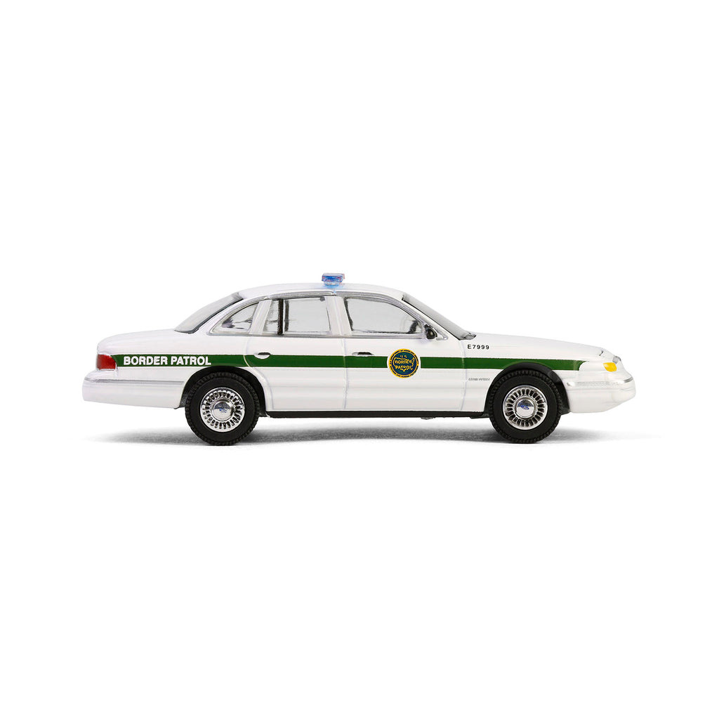 1997 Ford Crown Victoria (Hot Pursuit Special Edition - U.S. Customs and Border Patrol) Diecast 1:64 Scale Model - Greenlight 43035C