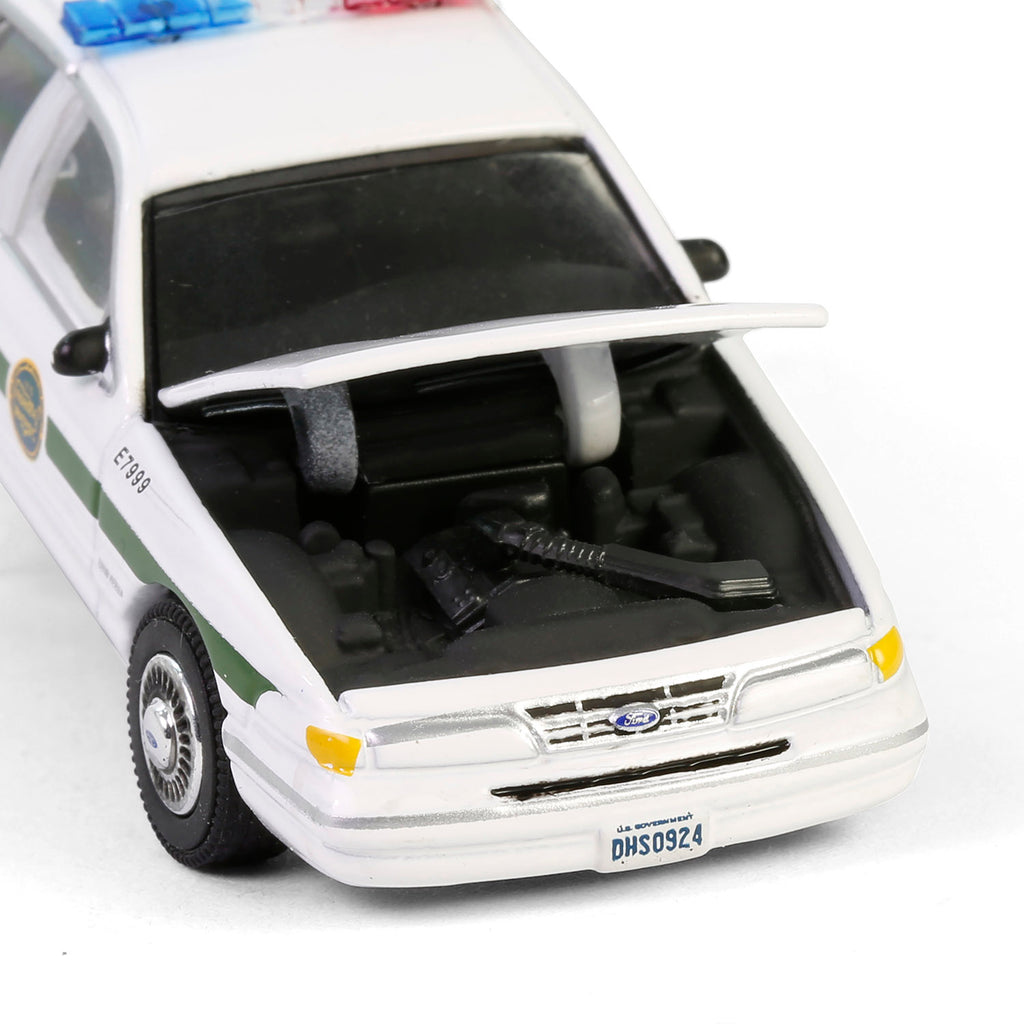 1997 Ford Crown Victoria (Hot Pursuit Special Edition - U.S. Customs and Border Patrol) Diecast 1:64 Scale Model - Greenlight 43035C