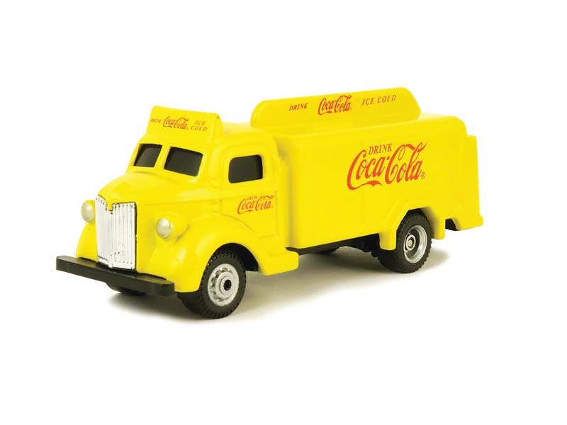 1947 Coca-Cola Bottle Truck- Yellow Diecast 1:87 HO Scale Model - Motor City Classics 439954