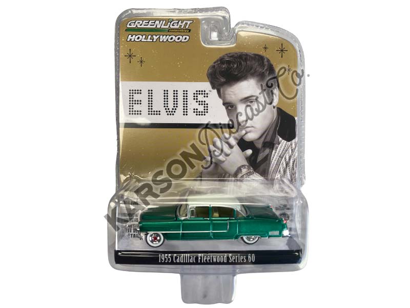 CHASE 1955 Cadillac Fleetwood Series 60 - Pink Cadillac (Elvis Presley 1935-77) Diecast 1:64 Scale Model - Greenlight 44740C