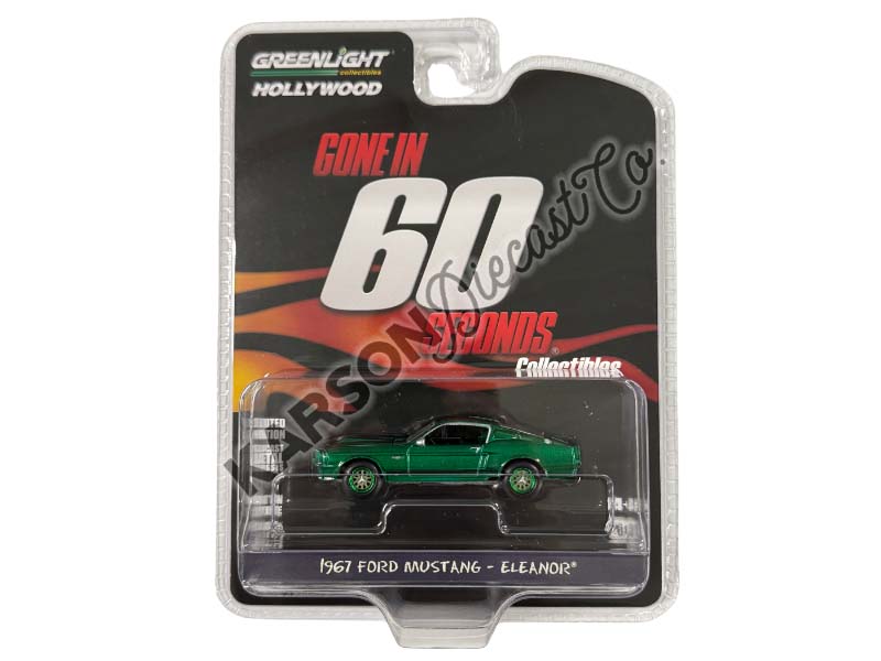 CHASE 1967 Ford Mustang Shelby GT500 - Eleanor Gone in Sixty Seconds (Hollywood Series 14) Diecast 1:64 Scale Model - Greenlight 44742