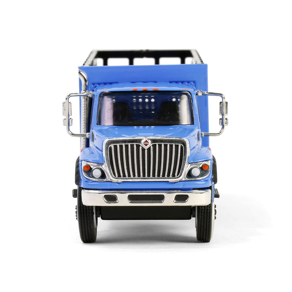 2018 International WorkStar Platform Stake - Blue (S.D. Trucks Series 19) Diecast 1:64 Scale Model - Greenlight 45190B