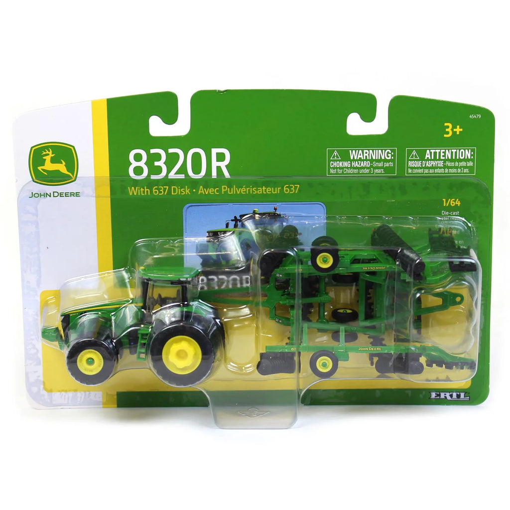 John Deere 8320R w/ 637 Disk Diecast 1:64 Scale Model - ERTL 45479