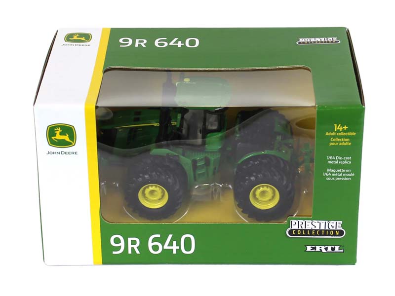 John Deere 9R 640 Tractor w/ Front & Rear Duals (Prestige Collection) Diecast 1:64 Scale Model - ERTL 45763