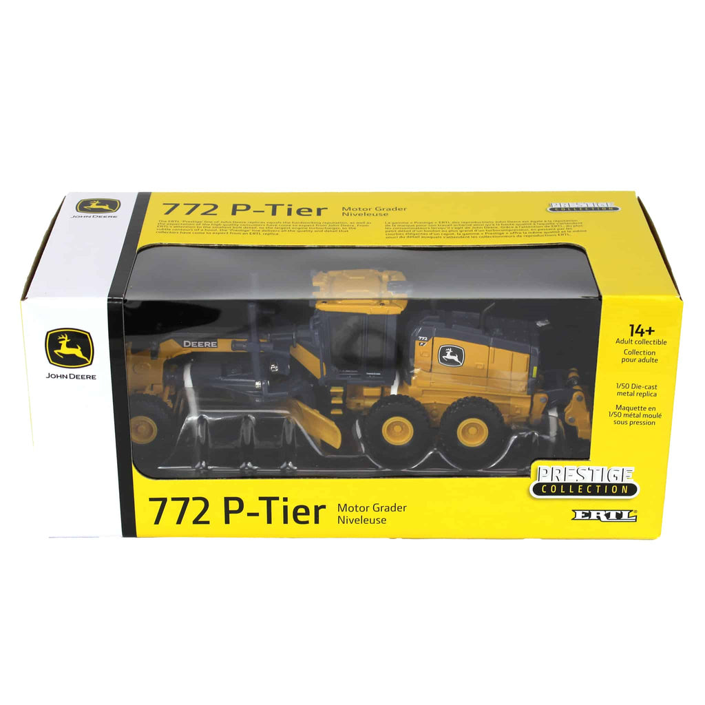 John Deere 772 P-Tier Motor Grader (Prestige Collection) Diecast 1:50 Scale Model - ERTL 45845