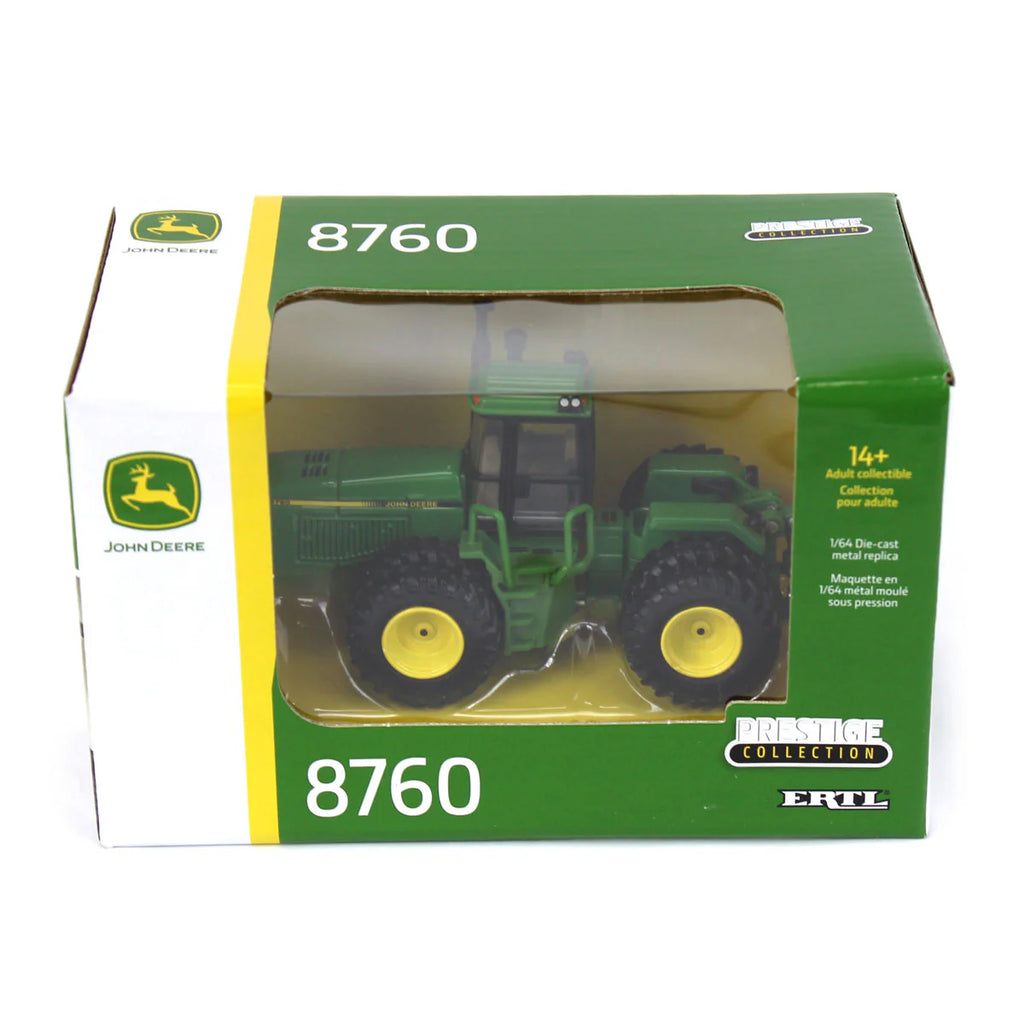 John Deere 8760 Tractor w/ Front & Rear Duals (Prestige Collection) Diecast 1:64 Scale Model - ERTL 45869