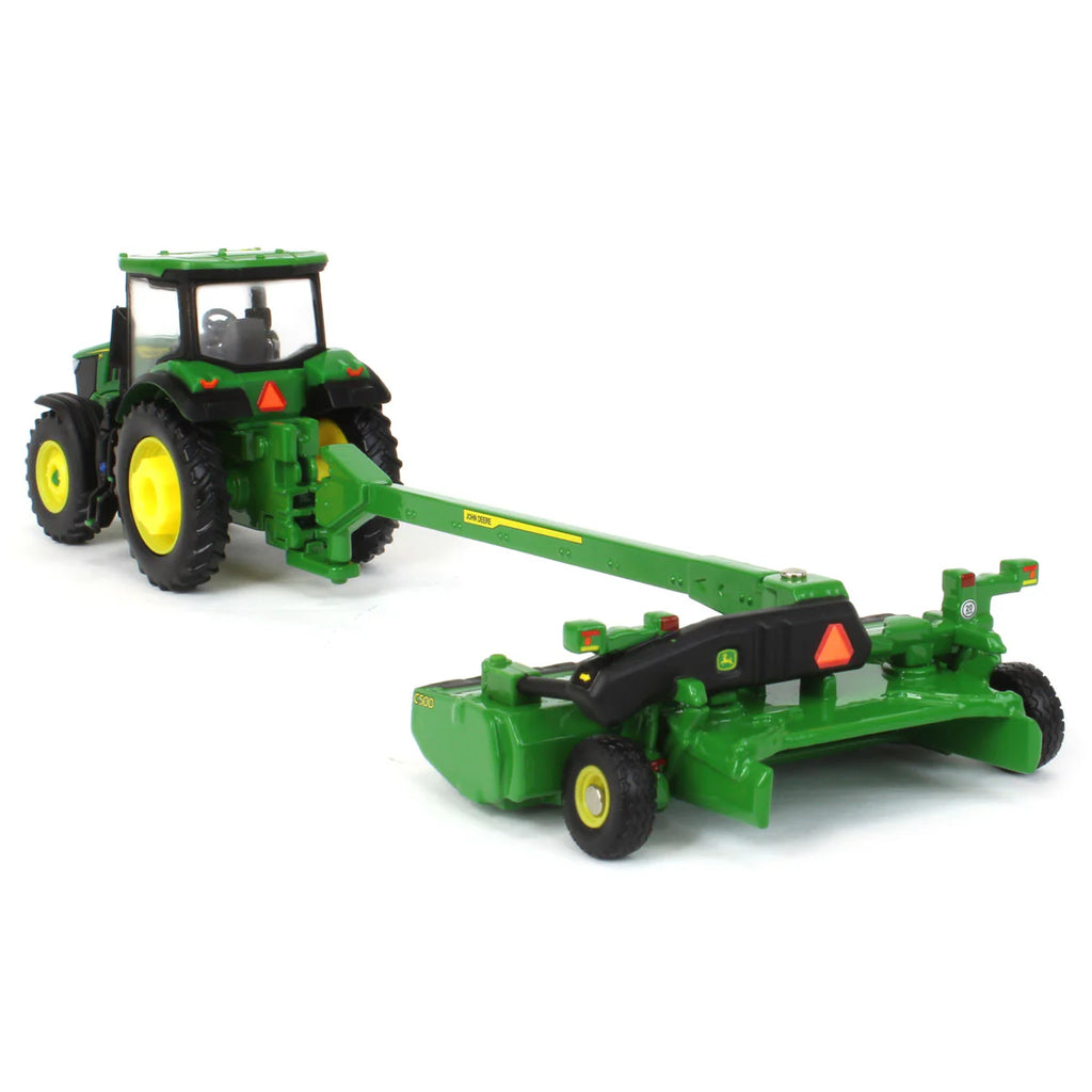 John Deere 7R 270 Tractor & C500 Mower Diecast 1:64 Scale Model - ERTL 45889