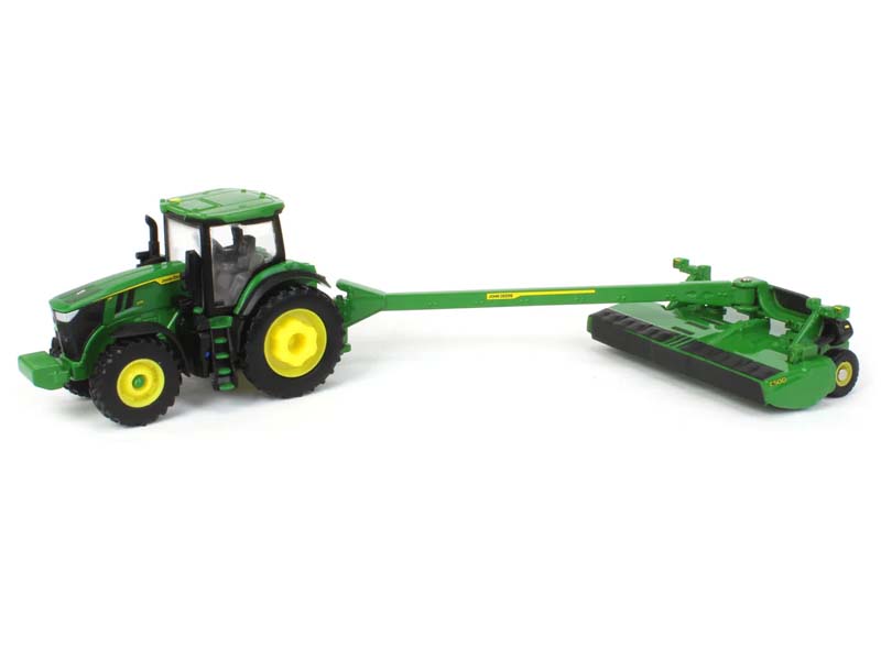 John Deere 7R 270 Tractor & C500 Mower Diecast 1:64 Scale Model - ERTL 45889