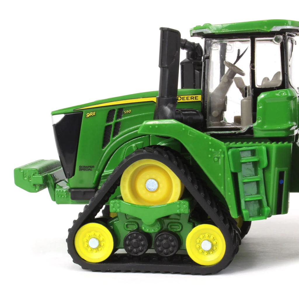 John Deere 9RX 590 Scraper Special w/ 1812DC Scrapers Diecast 1:64 Scale Model - ERTL 45906