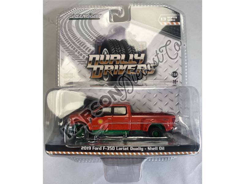 CHASE 2019 Ford F-350 Lariat Dually - Shell Oil (Dually Drivers) Series 13 Diecast 1:64 Scale Model - Greenlight 46130E