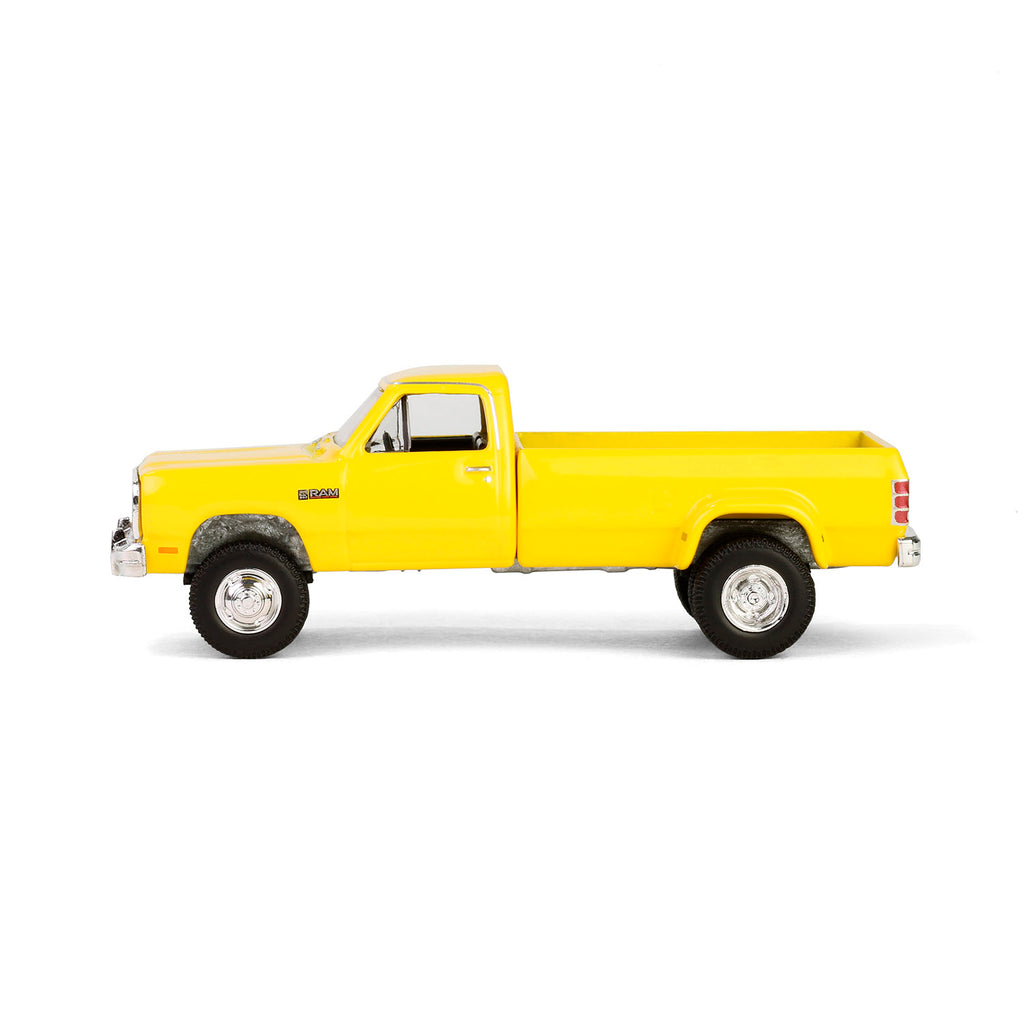 1982 Dodge Ram D350 Dually - Construction Yellow (Dually Drivers Series 15) Diecast 1:64 Scale Model - Greenlight 46150B