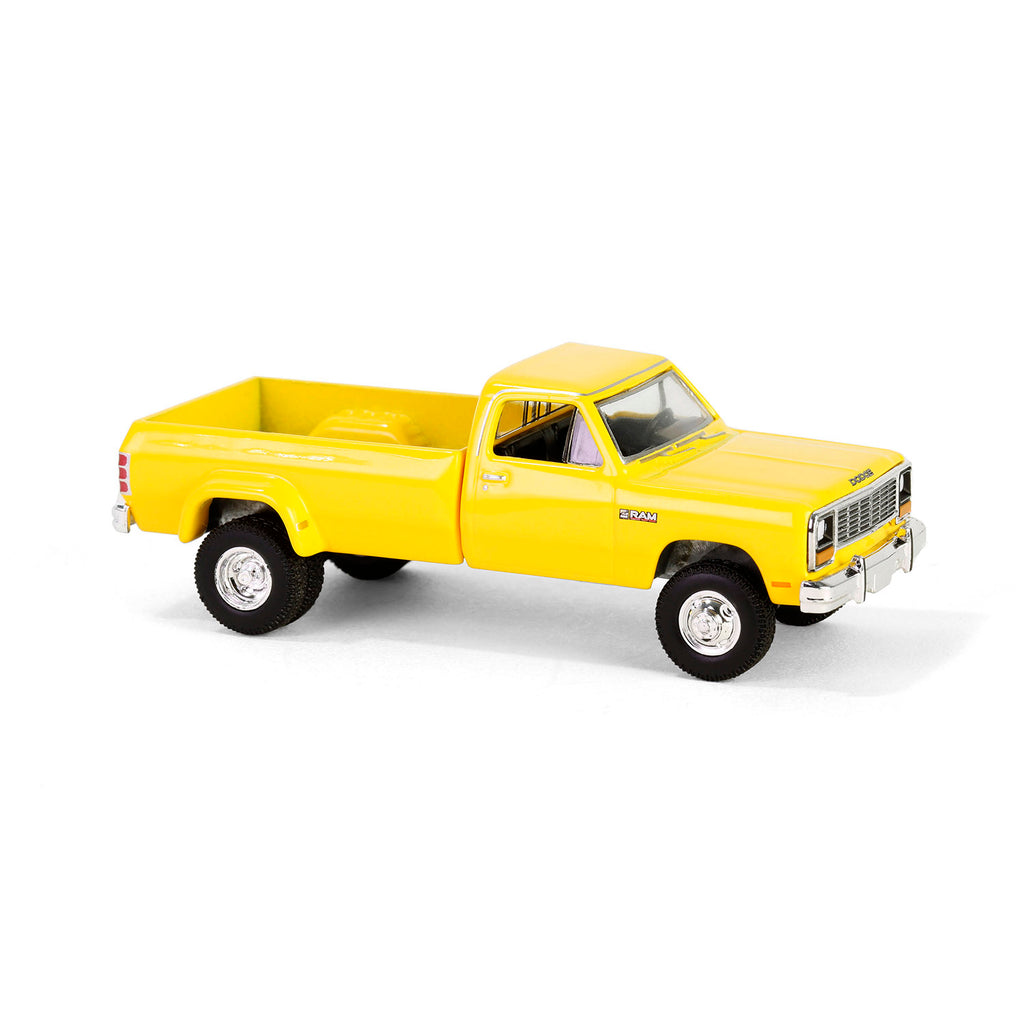 1982 Dodge Ram D350 Dually - Construction Yellow (Dually Drivers Series 15) Diecast 1:64 Scale Model - Greenlight 46150B