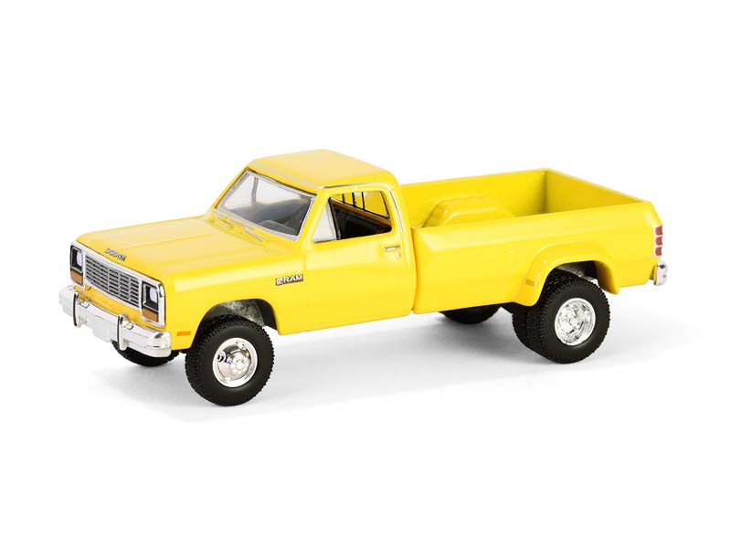 1982 Dodge Ram D350 Dually - Construction Yellow (Dually Drivers Series 15) Diecast 1:64 Scale Model - Greenlight 46150B