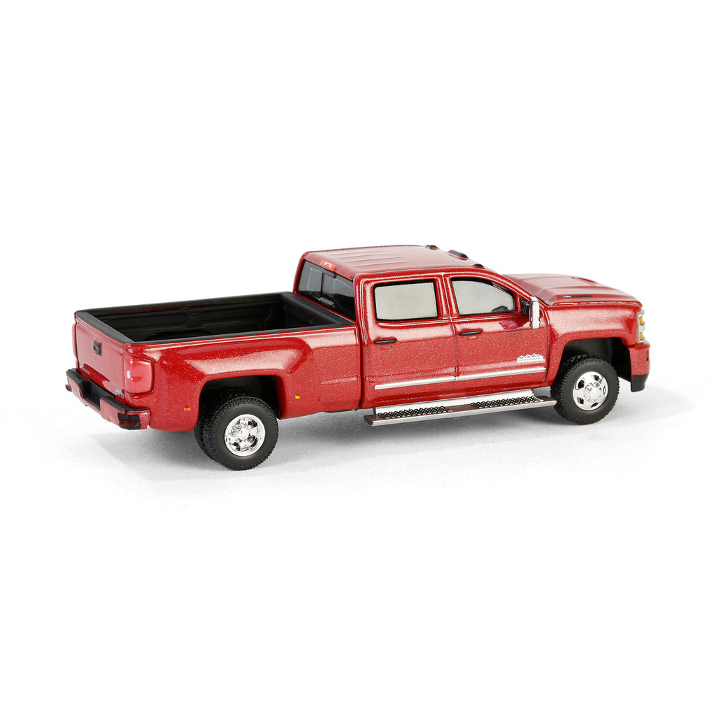 2018 Chevrolet Silverado 3500 HD Dually High Country - Cajun Red Metallic (Dually Drivers Series 15) Diecast 1:64 Scale Model - Greenlight 46150D