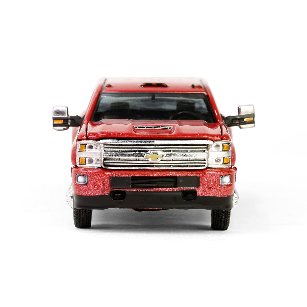 2018 Chevrolet Silverado 3500 HD Dually High Country - Cajun Red Metallic (Dually Drivers Series 15) Diecast 1:64 Scale Model - Greenlight 46150D