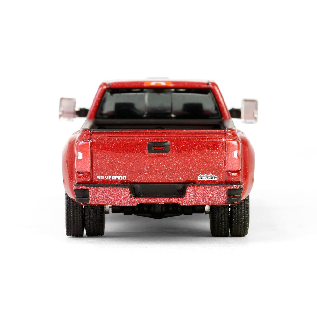 2018 Chevrolet Silverado 3500 HD Dually High Country - Cajun Red Metallic (Dually Drivers Series 15) Diecast 1:64 Scale Model - Greenlight 46150D