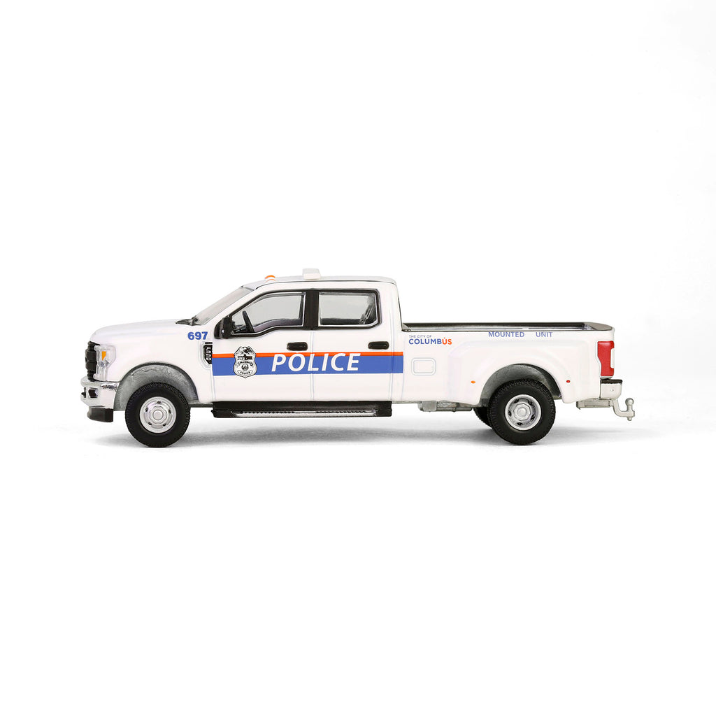 2019 Ford F-350 XL Dually - Columbus Division of Police Mounted Unit (Dually Drivers Series 15) Diecast 1:64 Scale Model - Greenlight 46150E