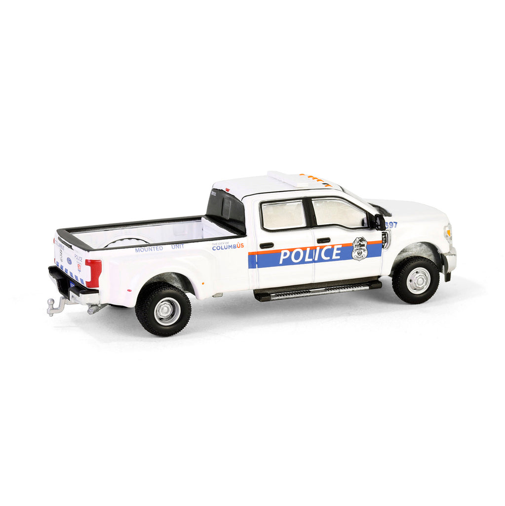 2019 Ford F-350 XL Dually - Columbus Division of Police Mounted Unit (Dually Drivers Series 15) Diecast 1:64 Scale Model - Greenlight 46150E