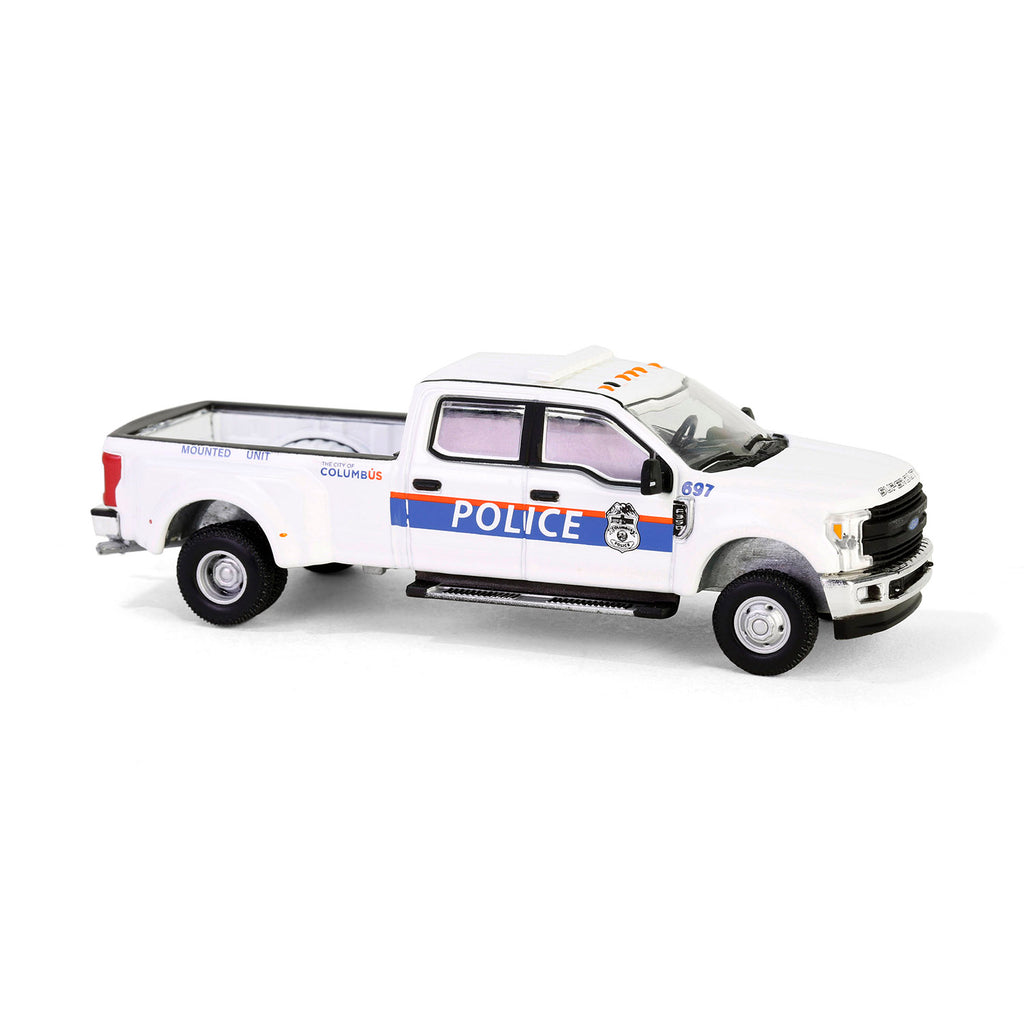 2019 Ford F-350 XL Dually - Columbus Division of Police Mounted Unit (Dually Drivers Series 15) Diecast 1:64 Scale Model - Greenlight 46150E